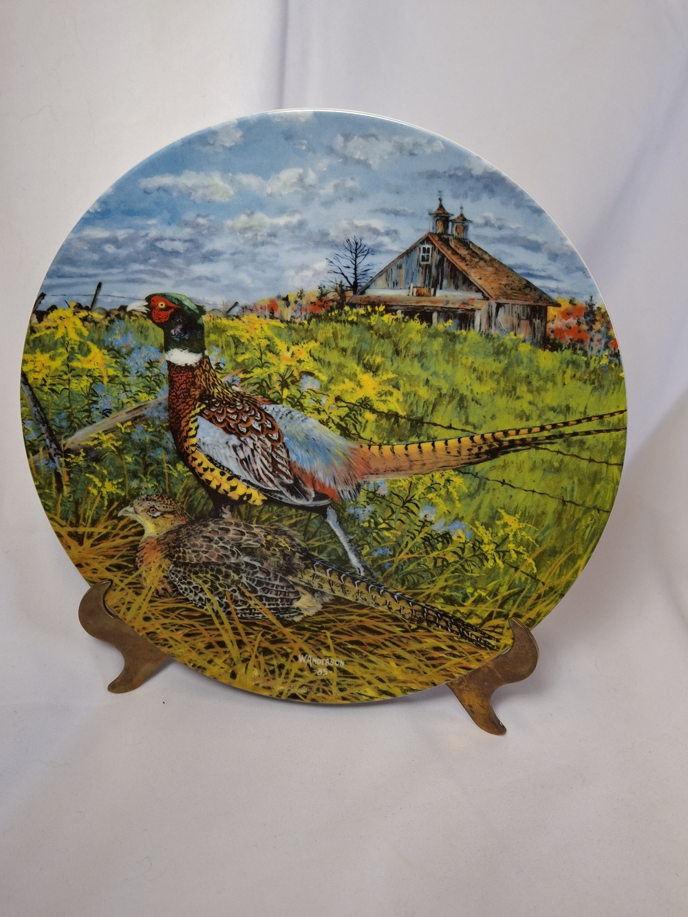 Vintage PHEASANT(1986 KNOWLES COLLECTORS PLATE)WAYNE ANDERSON UPLAND BIRD